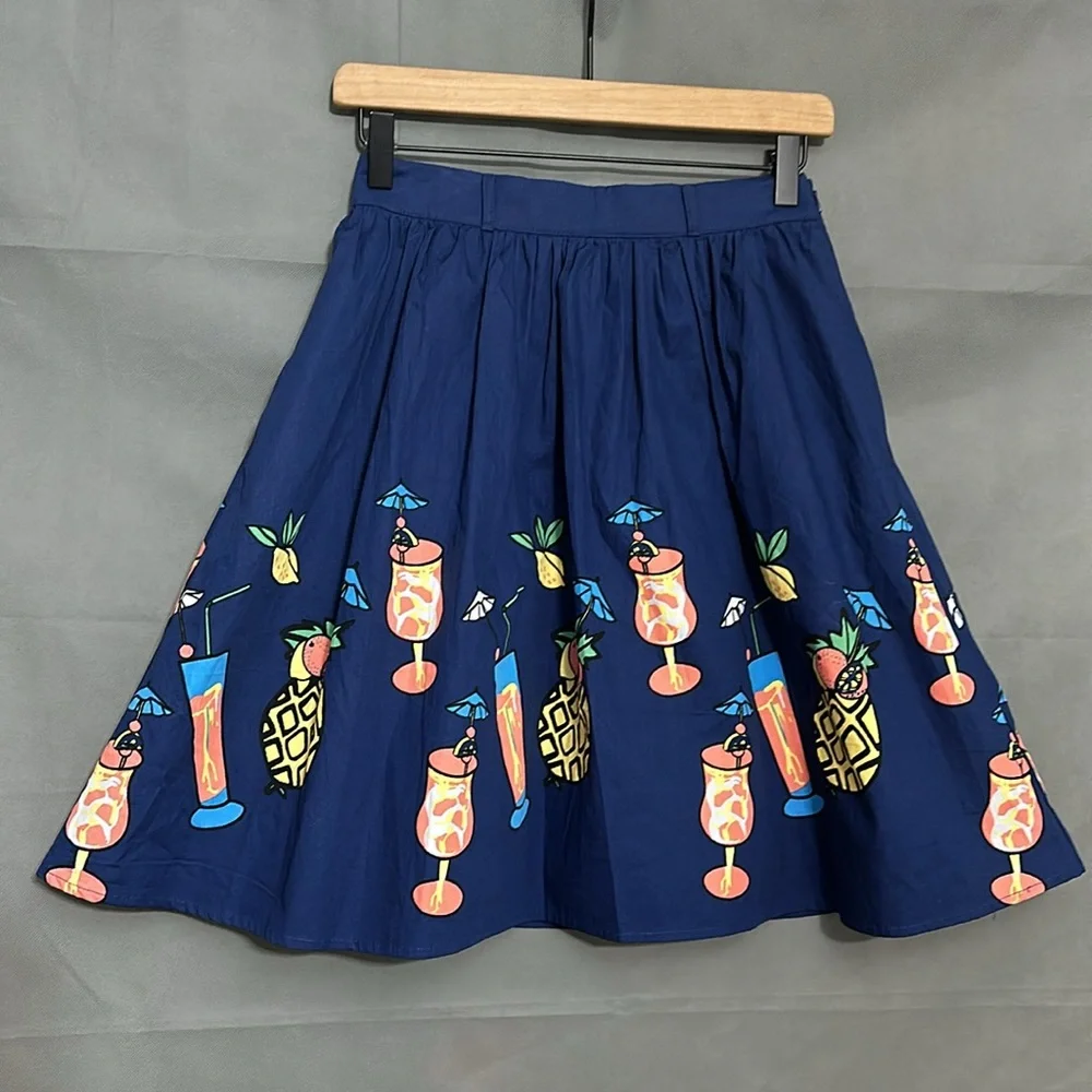 ModCloth Cotton Tiki Drinks Skirt - Picture 2 of 5